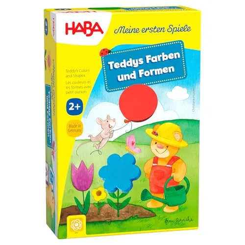 HABA Teddy ersten Spiele - Fördert Feinmotorik und Teamgeist mit bunten Holzteilen, ab 2 Jahren, vielseitige Legespielsammlung