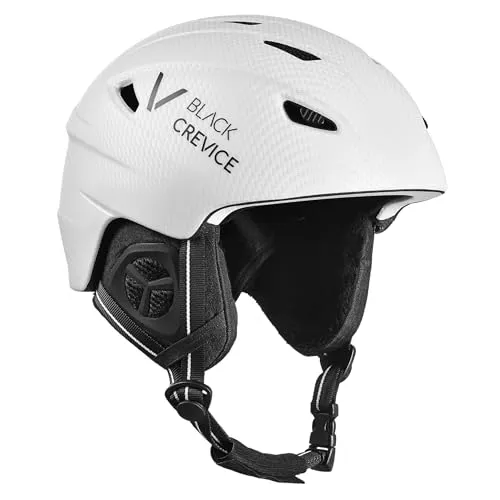 Black Crevice Erwachsene Skihelm Streif, matt weiß Carbon/schwarz, M…