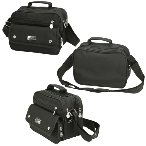 Schultertasche Umhängetasche Messenger Herren Arbeitstasche Schwarz Herrentasche