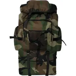 vidaXL Rucksack Armee-Stil XXL 100 L Tarnmuster - Rucksack für Outdoor-Abenteuer mit 100 Litern Fassungsvermögen, wasserabweisend und mit mehreren Taschen für optimalen Stauraum. Ideal für Camping, Wandern und Reisen.