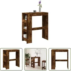 Vidaxl Bartisch Mit Regal Räuchereiche 90x40x103,5 Cm Holzwerkstoff