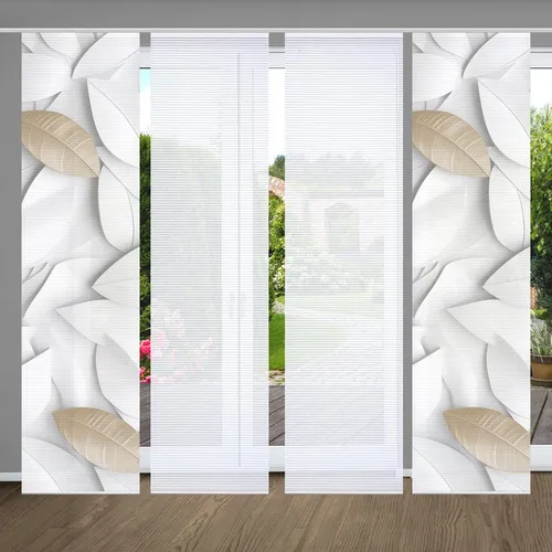 HOME in green Schiebevorhang, creme, 60x245 cm - Gardinen - Hochwertiger Synthetik Schiebevorhang in creme, ideal für moderne Wohnräume. Profitieren Sie von unserem 10€ Willkommens-Gutschein bei Newsletter-Anmeldung!