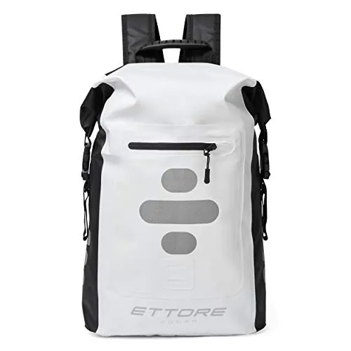 Ettore Fahrradrucksack 100% wasserdichter Rucksack 25L in weiß von Ettore