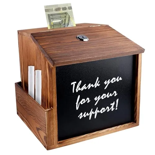 Holz Vorschlagsbox, Hölzerne Vorschlagsbox, Spendenbox Abschließbar Spendenbox Briefkasten Vorschlagsbox Briefkasten Mit Schloss Kummerkasten Zur Wandmontage Für Schule Büro Krankenhaus 21 * 20 * 16cm