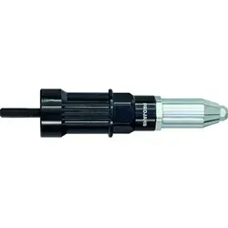 Profi Blindnietvorsatz-Adapter für Bohrmaschinen und Akkuschrauber 3,0 - 6,4 mm - Zangen, ideal für schnelles und ermüdungsfreies Setzen von Blindnieten mit einem hochwertigen Metallgehäuse und ergonomischem Haltegriff.