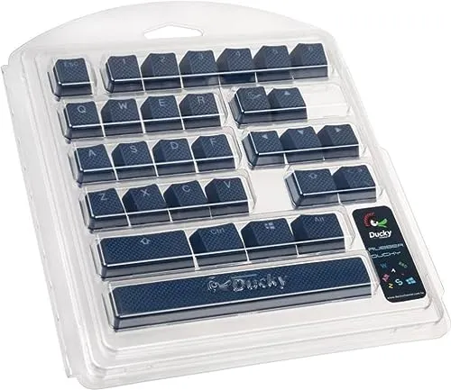 Ducky Compatible Rubber Keycap Set, 31 Tasten, dunkelblau von Ducky