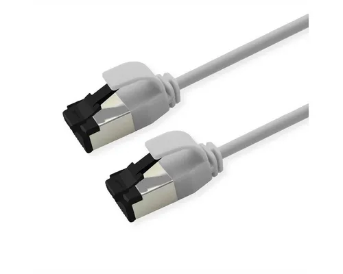 ROLINE U/FTP Patchkabel Cat.8 (Class I), slim LAN-Kabel, RJ-45 Männlich (Stecker), RJ-45 Männlich (Stecker) (100.0 cm), LSOH, Litzendraht