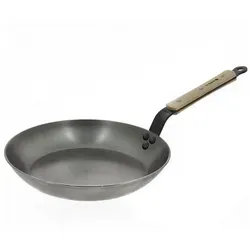 de Buyer Mineral B Runde Bratpfanne, 26cm - Ideal für Induktion - Pfanne für Induktion und Elektroöfen, leicht zu reinigen und perfekt für gesundes Braten. Hochwertige Mineral B-Serie für vielseitigen Einsatz in der Küche.