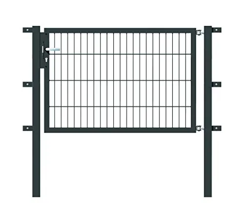 Einzeltor ALBERTS Flexo 125 x 80 cm Typ 6/5/6 - Gartentor aus robustem Metall in Anthrazit, inklusive stabilen Pfosten für eine sichere und langlebige Abgrenzung Ihres Gartens.