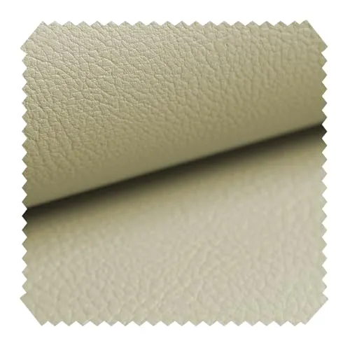 novely® NEUSS - Genarbtes Kunstleder - Möbelstoff in Echtleder-Optik - Robuster Polsterstoff - Pflegeleichte Meterware 1lfm | Farbe: 02 Elfenbein Beige