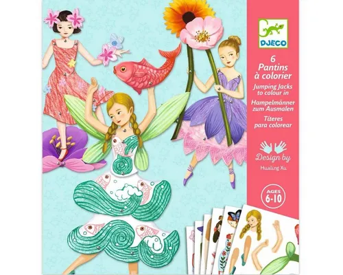 Feen Hampelmänner zum Ausmalen Bastelspiel von #5011603