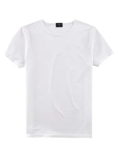 OLYMP T-Shirt Casual mit Rollkante - Weiß XXXL - Shirts in XXXL, aus 95% Baumwolle, mit Rollkante am Rundhalsausschnitt für einen modernen Look und hohen Tragekomfort.