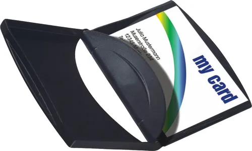 HAN-Bürogeräte Visitenkartenhülle Visitenkartenbox Vip schwarz/lichtgrau (5 Stück)