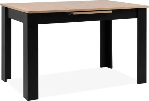 Finori Kulissentisch Auszug 165cm - Artisan Eiche Dekor & Schwarz - Esstisch mit ausziehbarer Funktion, ideal für gesellige Abende, Maße: 125-165x75x80cm, modernes Design in Artisan Eiche Dekor und Schwarz.