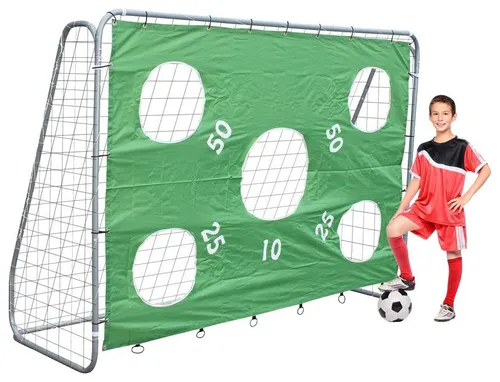 Best Sporting Fußballtor mit Torwand 240x85x170 cm - Fußballtor für Kinder ab 3 Jahren, inklusive Torwand für präzises Schießen und Spaß im Garten oder auf dem Sportplatz.