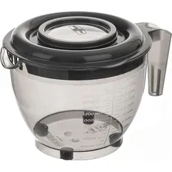 Orion Küchenschüssel Rührschüssel Quirltopf mit Spritzschutz-Deckel Maßeinteilung Henkel robust lebensmittelecht 2,5l - Grau