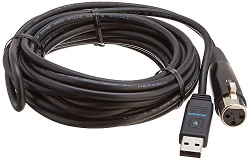Alesis MIC LINK Plug and Play Mikrofon XLR-zu-Digital USB Wandler für Mac/Pc (5m Kabel)