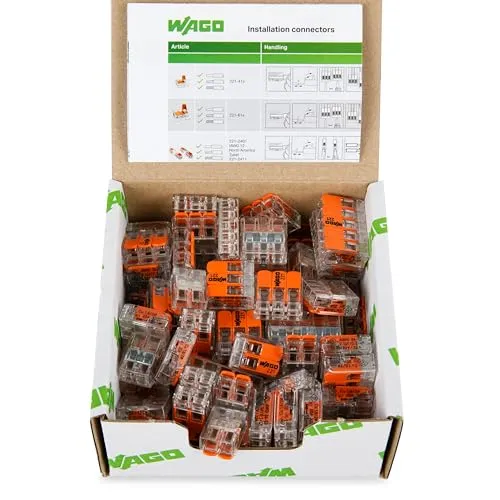 WAGO Verbindungsklemmen-Set 887-995 | 75-teilig, mit verschiedenen Verbindungsklemmen der Serie 221