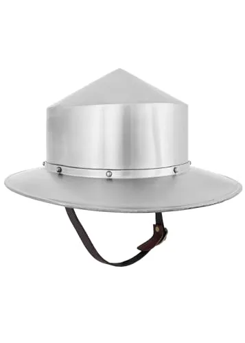 Battle-Merchant Eisenhut 13. Jh., 1,6 mm Stahl in silber von Battle-Merchant