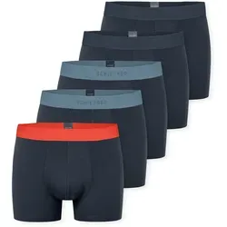 Schiesser Herren 5 Pack Boxershorts - Herren-Boxershorts aus 95% Bio-Baumwolle, angenehm weich und formstabil, inkl. farbigem Webgummibund, ideal für den täglichen Komfort.