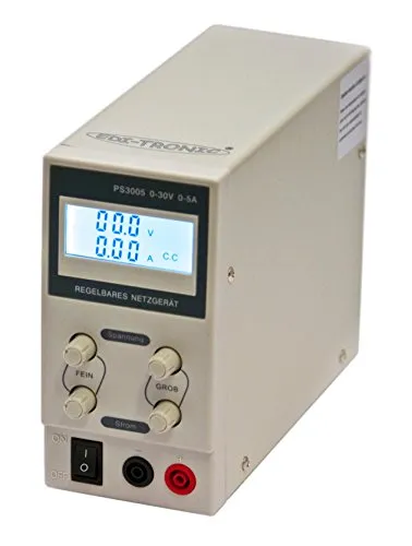 edi-tronic Regelbares DC Labornetzgerät 0-30V 0-5A PS3005 Labornetzteil Netzgerät regelbar Netzteil