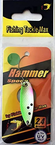 FTM Spoon Hammer 3,3cm 2,4g - Forellenblinker, Farbe:Salmon Green White UV/Green UV