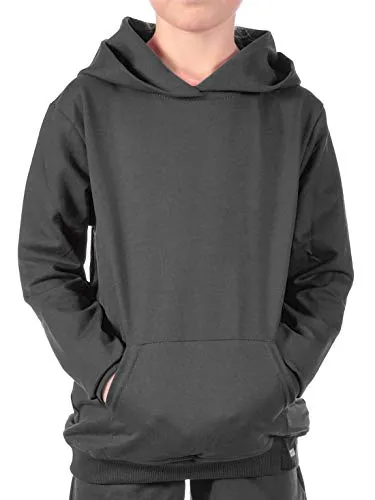 KMISSO Mädchen Kapuzen Pullover Hoodie 30322 Schwarz 146