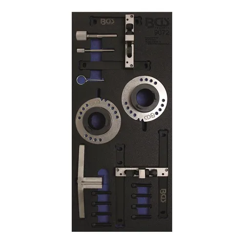 BGS 9072 Werkstattwageneinlage | Motor-Einstellwerkzeug-Satz für Ford 1.0 3-Zylinder - Nockenwellenwerkzeuge für präzises Einstellen der Motor-Steuerzeiten, passend für Ford 1.0L Motoren, ideal für Werkstätten und Hobbymechaniker.
