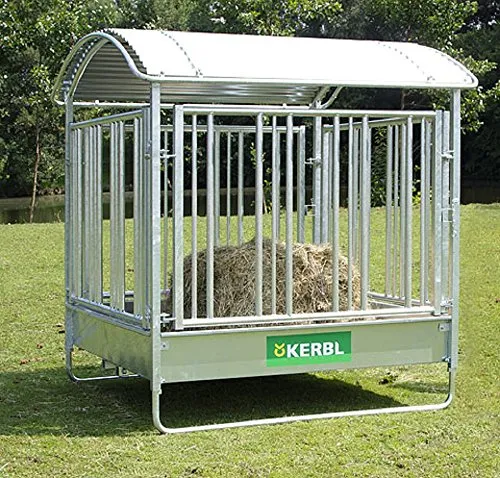 Kerbl Pferde-Viereckraufe mit Sicherheitsfreßgitter 2 x 2 m