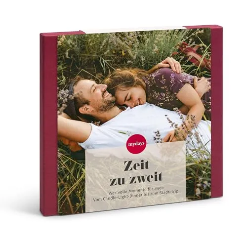 mydays Geschenkbox Zeit zu zweit, Erlebnisse für Paare - Erlebe unvergessliche Momente zu zweit mit der mydays Geschenkbox. Wähle aus einer Vielzahl an Erlebnissen, von romantischen Dinnern bis hin zu Abenteuern. Ideal als Geschenk für jeden Anlass und flexibel einlösbar!