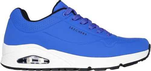 Skechers Uno Stand On Air Blau BLW Größe EU 48,5 - Sneaker mit luftgepolstertem Komfort und Air-Cooled Memory Foam Innensohle, ideal für lässigen Streetstyle und den ganzen Tag über Tragekomfort.
