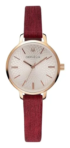 Orphelia Damen Analog Uhr Pixi mit Leder Armband Rot