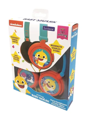 Baby Shark Stereo Wired Foldable Headphone in orange von Baby Shark
