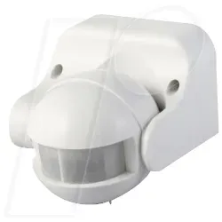 VT-4967 IR-Bewegungsmelder - Aufputz für Außen, weiß - IP20 geschützter Aufputz-Bewegungsmelder mit 180° Erfassungswinkel und 12 m Reichweite. Ideal für die zuverlässige Lichtsteuerung, einstellbar von 10 s bis 7 min.