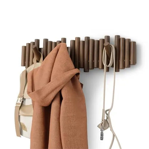 Umbra Picket 8 Hook Aged Walnut in braun von Umbra