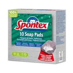 Spontex Seifenpads, Reinigungspads, kratzfrei, 10er-Pack 19500200 , 1 Packung = 10 Pads