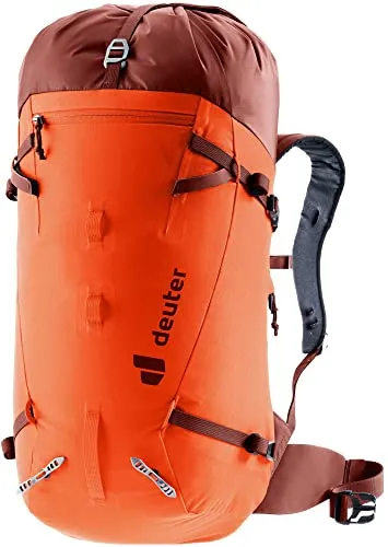 Deuter Guide 28 SL Kletterrucksack - Papaya-Redwood - Alpin-Rucksack mit 28 Litern Volumen, leicht und robust, ideal für anspruchsvolle Einsätze. Ausgestattet mit einem innovativen Alpine System für höchsten Tragekomfort und optimale Lastenkontrolle.
