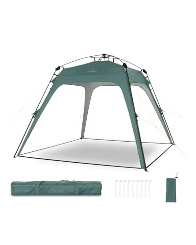 Justcamp Alabama Schnellaufbau Pavillon - 2,5 x 2,5 m - Pavillon für Garten, Camping und Festivals mit UV-Schutz 50+ und 3.000 mm Wassersäule. Schnellaufbau in Minuten, leicht transportierbar und vielseitig einsetzbar.