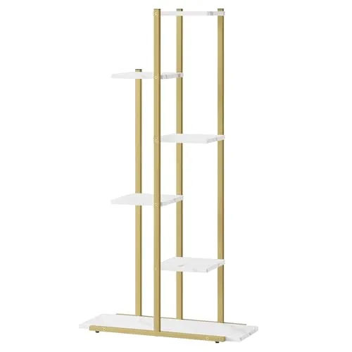 Home Collective Blumentopfregal im Loft-Stil in gold von Home Collective