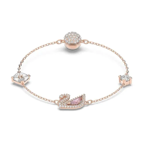 Swarovski Swan Armband, Rosa, Roségold-Legierung von Swarovski
