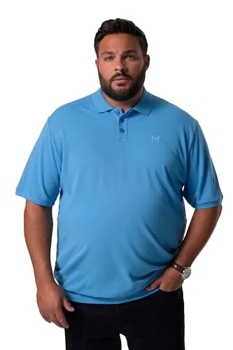 Men Plus Herren Poloshirt Übergrößen L-8XL Bauchfit himmelblau 5XL