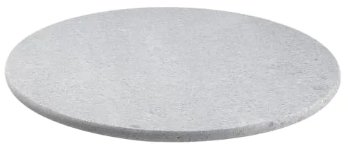 Hukka - Pizza Steinplatte für die perfekte Steinofenpizza, Grau, Rund, Speckstein, Pizzaofenstein, Baking Stone, Pizza Stein