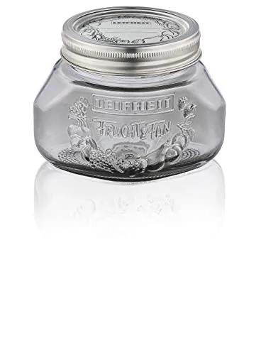 LEIFHEIT 36315 Vorratsglas, Glas, grau, 12,5 x 9 x 9,5 cm