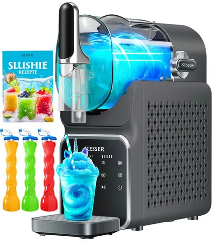 KESSER® Slush Maschine - 2L Slush Ice Maker für kreative Sommerdrinks - Erstellen Sie in nur 25 Minuten bis zu 2 Liter erfrischendes Slush Ice! Die KESSER Slush Maschine bietet 6 Programme, Selbstreinigungsfunktion und ist ideal für Gartenpartys oder gemütliche Abende.