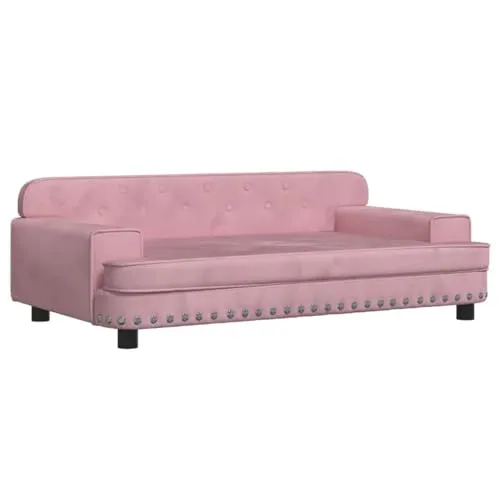 vidaXL Kindersofa Rosa 90x53x30 cm Samt - Stilvolles Kindersofa aus Samt für Kinder von 3-6 Jahren, bietet einen gemütlichen Platz zum Entspannen und ist rundum gepolstert für sicheren Schutz.