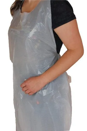 Medi-Inn+ PE-Schürzen Plus | Einmalschürzen 75 x 140 cm weiß 100 Stück | Stärke 18 my | gehämmert | 703041-w