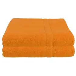 Julie Julsen Handtücher 2-Handtücher-Orange, Baumwolle (2-St) orange 70 cm x 120 cm