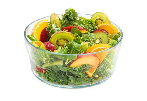 KONZEPT Salatschüssel aus Glas, 1,7 L, Glasschale ideal für Salat, (Obst, Snack, Mussli, Süßigkeiten, 1-tlg), Spülmaschinenfest, 19 cm Durchmesser