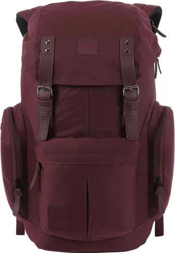 Nitro Daypacker Rucksack - Stylischer Trekkingrucksack in Wine, mit gepolstertem Laptopfach für 15 Zoll und praktischem Organizer