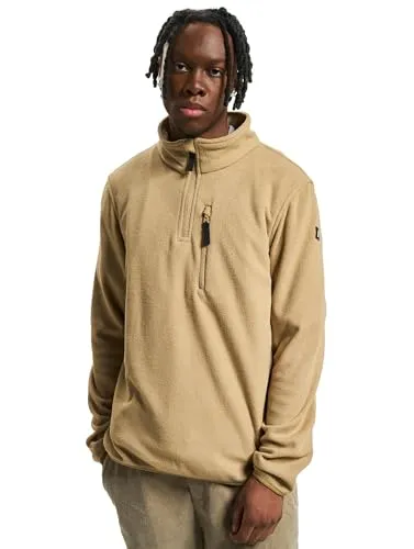 Brandit Fleece Troyer Camel S - Hochwertiger Herren Pullover aus leichtem Fleece mit hohem Wärmeisolationsvermögen und angenehmem Tragegefühl. Ideal für Outdoor-Aktivitäten und schnell trocknend.